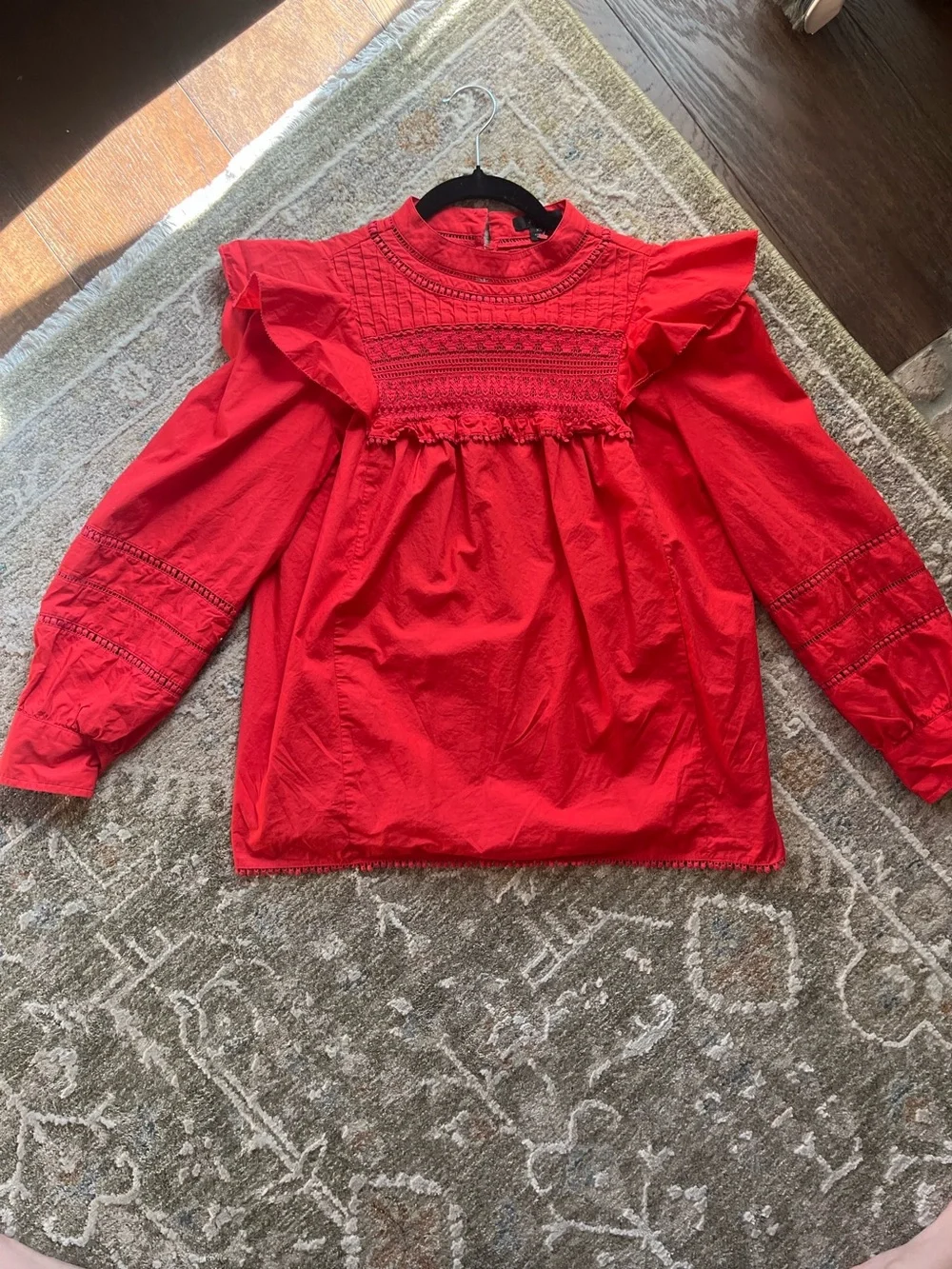 J. Crew Red Blouse